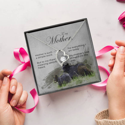 Forever Love Mother's Day Necklace With Message Card Forever Love Necklace