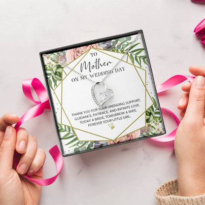 Gift For Mom On Wedding Day Mother Wedding Gift Necklace Mom Wedding Forever Love Necklace Giftthank You Mom Wedding Gift Mom On Forever Love Necklace