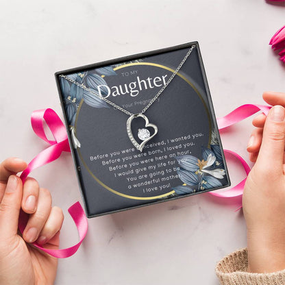 Baby Shower Gift Mom To Be Gift Expecting Mom Gift Pregnant Daughter Gift From Mom Pregnancy Gift For Daughter Pregnancy Gift For Daughter Forever Love Necklace