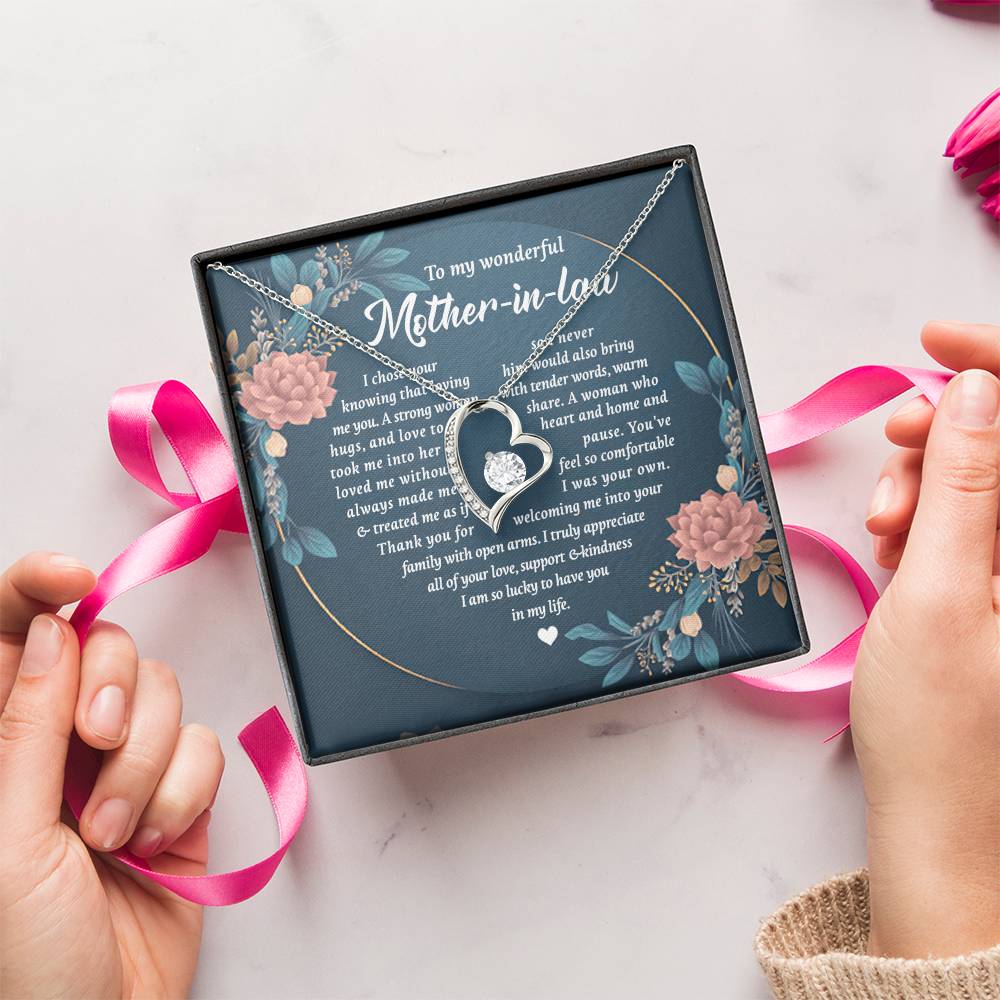 To My Wonderful Mother In Law Forever Love Necklace