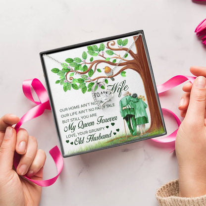 To My Wife Gift From Grumpy Old Husband To Wife From Husband Gift Wedding Day Gift For Bride From Groom Anniversary Forever Love Necklace