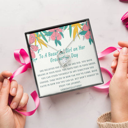 A Beautiful Girl On Her Graduation Day Necklace Graduation Gift Necklace Graduation Gift For Her College Graduation Forever Love Necklace