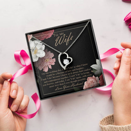 To My Wife Necklace Last Minute Birthday Gift Deep Love Messages For Wife Romantic Wife Gift Husband To Wife Necklace For My Wife Forever Love Necklace