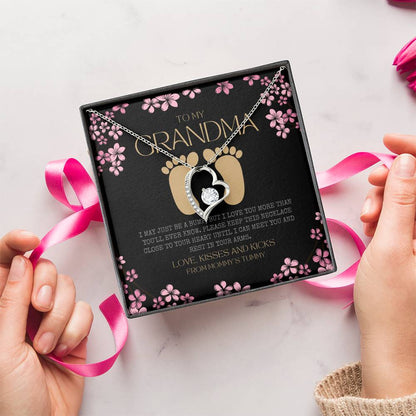 First Time Grandma Gifts Mothers Day Gift New Grandma Necklace I May Just Be A Bump But I Love You More Than You Ever Know Forever Love Necklace