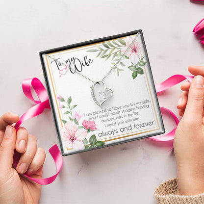 To My Wife Necklace Anniversary Gift For Wife Birthday Gift For Wife Gift For Wife Necklace For Wife Gift For Wife Birthday Forever Love Necklace