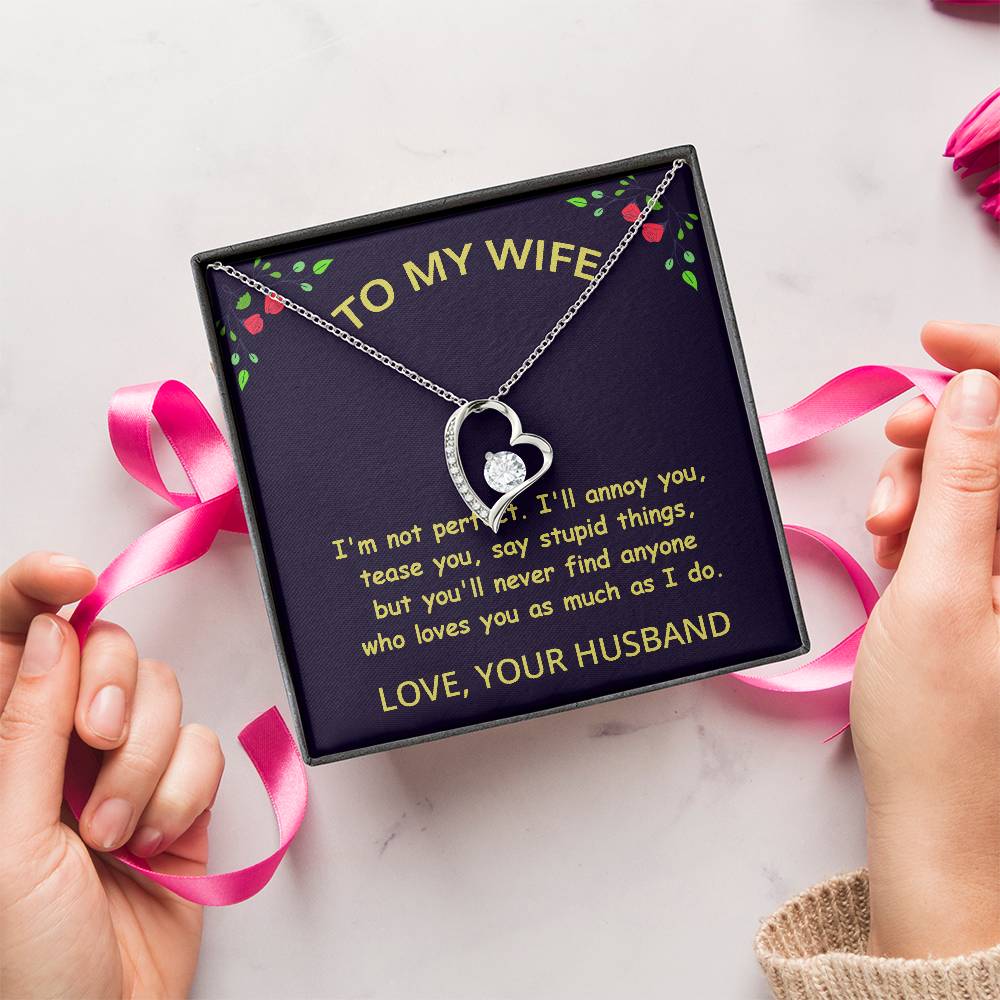 To My Wife Love You Necklace Forever Love Necklace