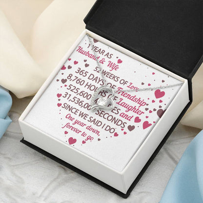 1st Anniversary Gift For Husband And Wife 1st Anniversary Gifts Forever Love Necklace