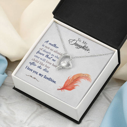 Forever Loved To My Daughter Pendant Necklace Gift Jewelry Necklace From Daughter Anniversary Daughter Mother Necklace Daughter Gift Forever Love Necklace