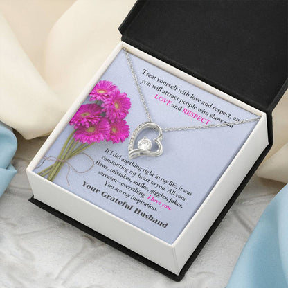 To My Wife Necklace Valentines Day Wedding Anniversary Birthday Romantic Sentimental Gift For Wife Alluring Necklace Forever Love Necklace