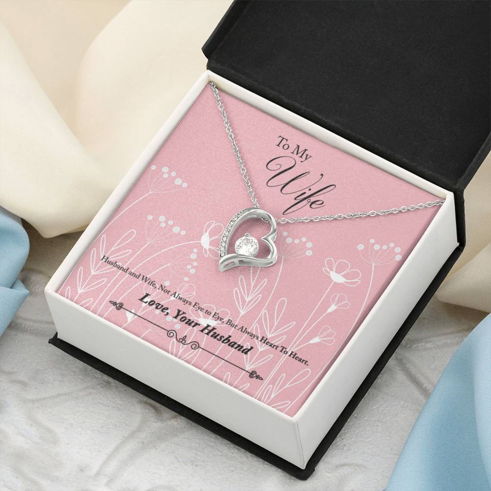 To My Wife But Always Heart To Heart Forever Love Necklace
