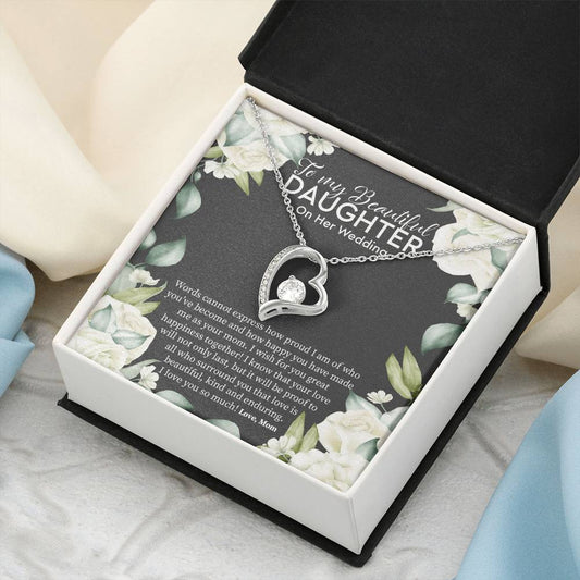 Bride Gift From Mom To Daughter On Wedding Day Wedding Necklace Gift To Daughter Gift For Daughter On Wedding Day Forever Love Necklace