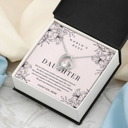 Daughter Gift World's Best Daughter Necklace Forever Love Necklace