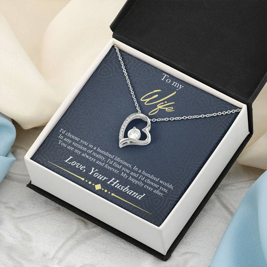 To My Wife Hundred Lifetimes Forever Love 1 Forever Love Necklace