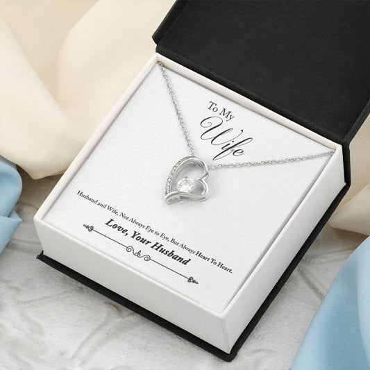 Valentine's Day Necklace Gift With Message Card For Wife From Husband Wife Birthday Wife Anniversary Wedding Gift For Wife Gift For Her Forever Love Necklace
