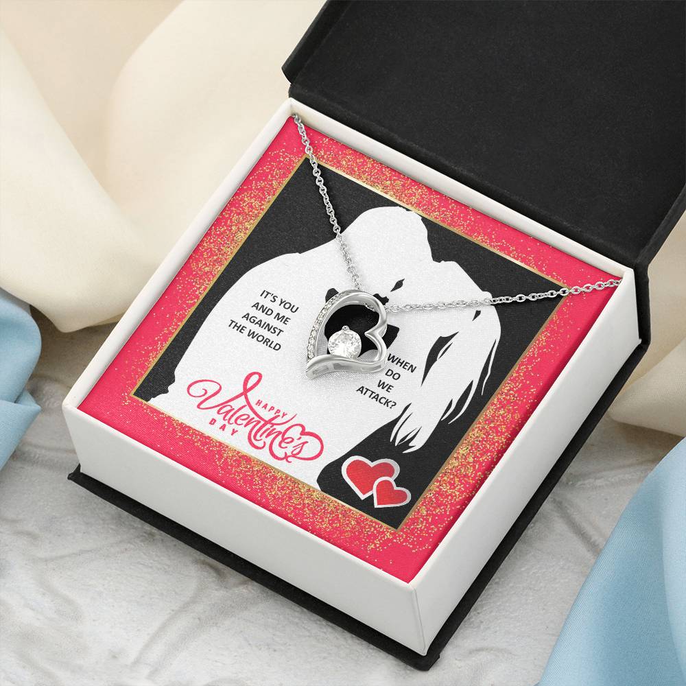 You And Me Against The World Forever Love Necklace Forever Love Necklace