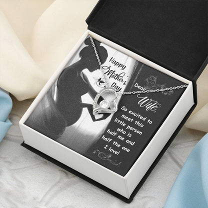 Dear Wife Happy Mother's Day Pregnant Forever Necklace 1 Forever Love Necklace