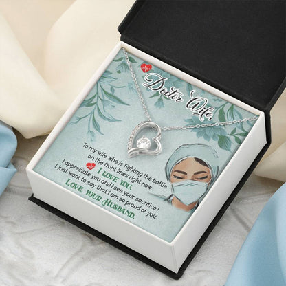 Dear Wife - I Appreciate You And I See Your Sacrifice - Forever Love Necklace Forever Love Necklace