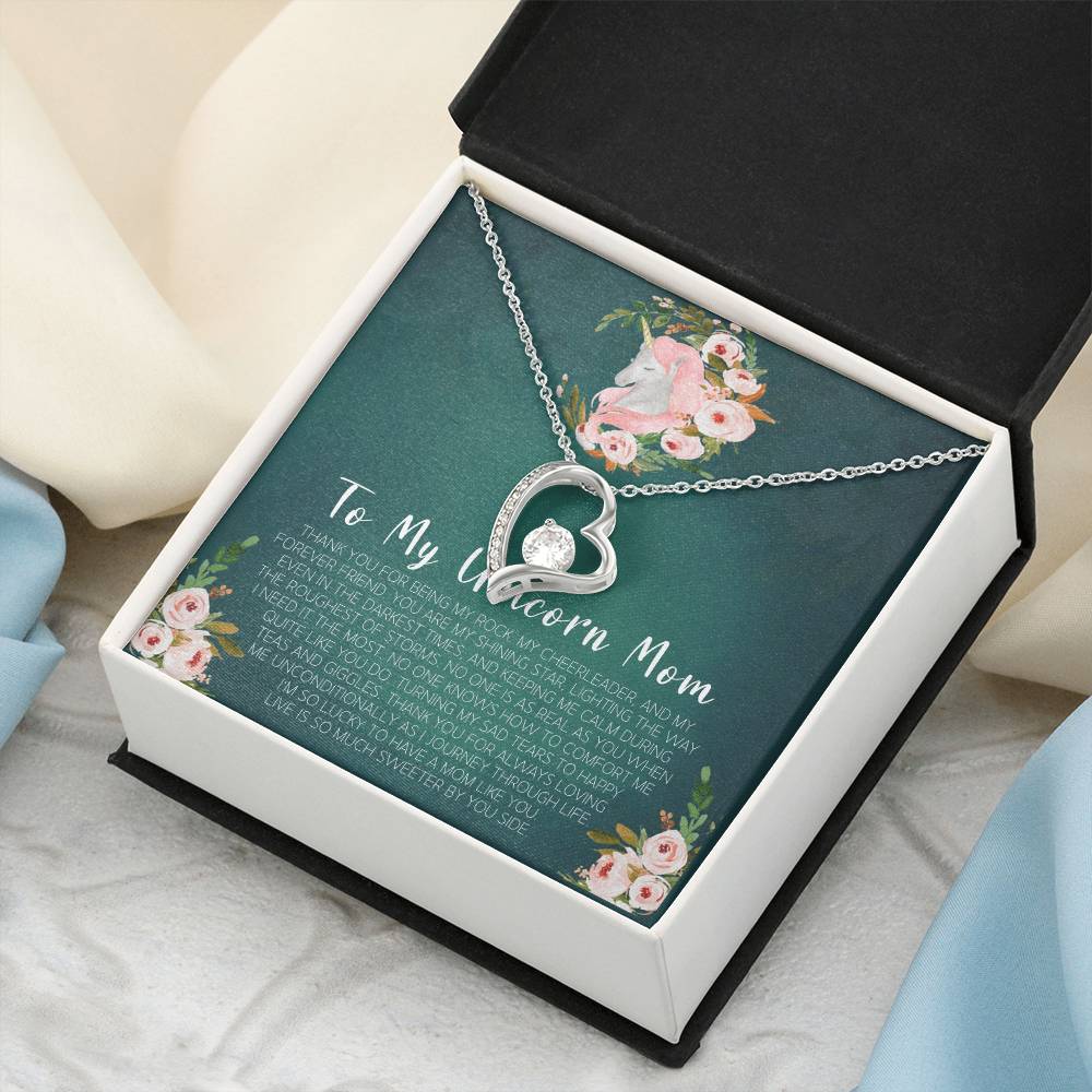 Customize Gift To My Mom Necklace Birthday Valentines Gift To My Mother Mom Necklace To My Mom Necklace To My Mom Mom Birthday Card Forever Love Necklace