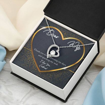 Anniversary Gift For Wife To My Wife Necklace Present For Wife Marriage Gifts Gift Ideas For Wife Wife Heart Necklace Birthday Forever Love Necklace