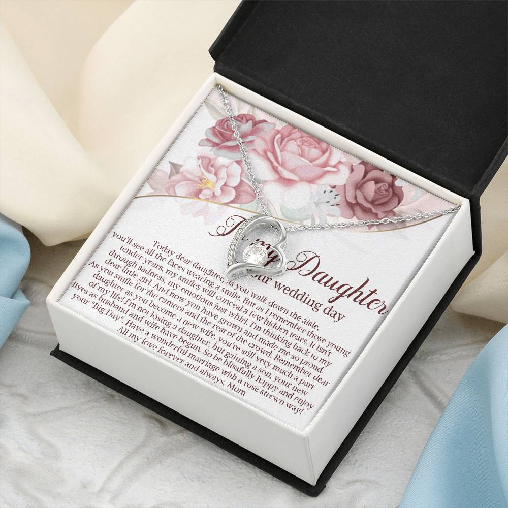 Daughter On Wedding Day Gift Daughter Wedding Gift From Mom And Dad Daughter Gift From Parents Daughterwedding Gift 1 Forever Love Necklace