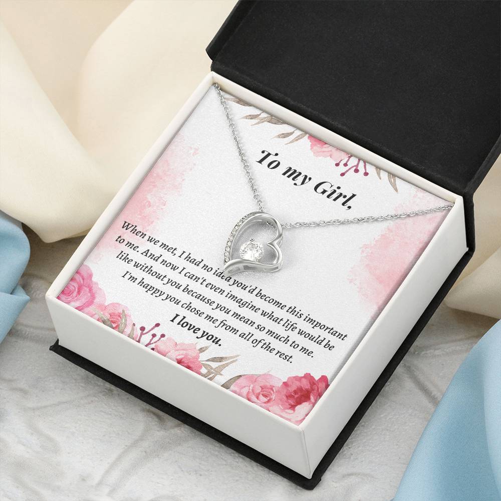 Valentine's Gift For Girlfriend I Can't Even Imagine What Life Would Be Like Without You Forever Love Necklace