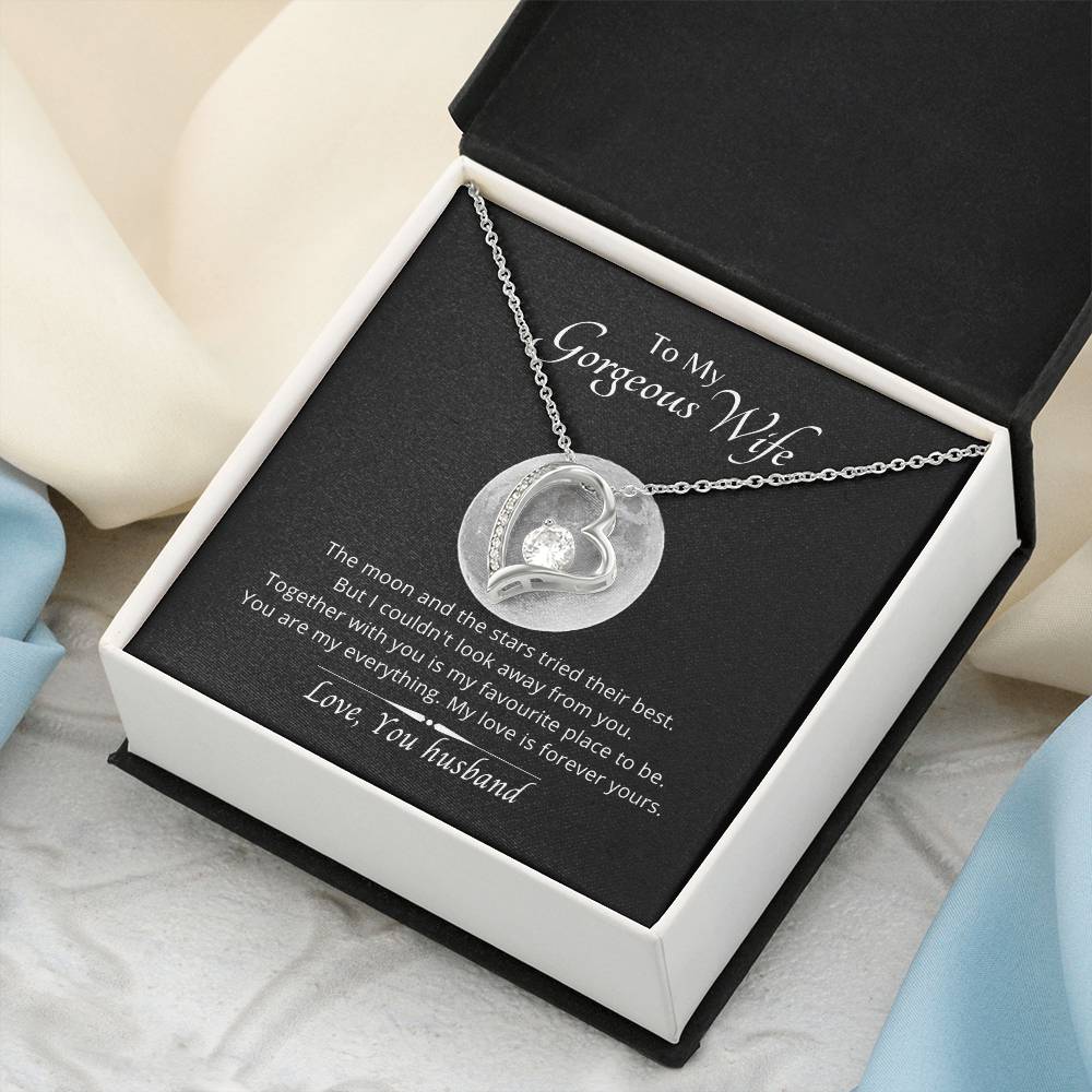 To My Wife You Are My Everything Necklace. 14k White Gold18k Yellow Gold Finish. 1 Forever Love Necklace