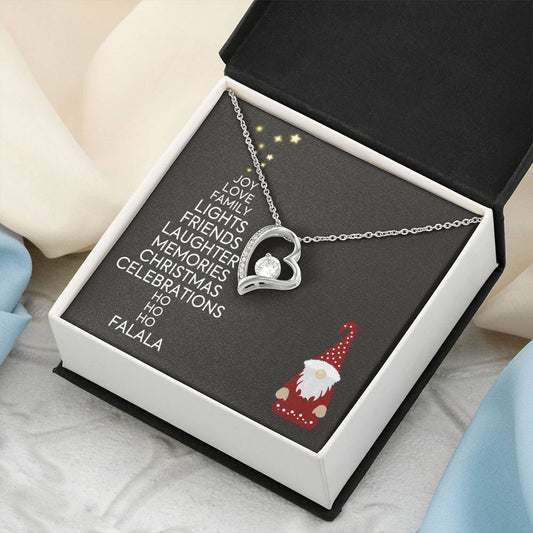 Christmas Gift Necklace Present Jewelry Xmas Gift Holiday Gift Idea Forever Love Necklace