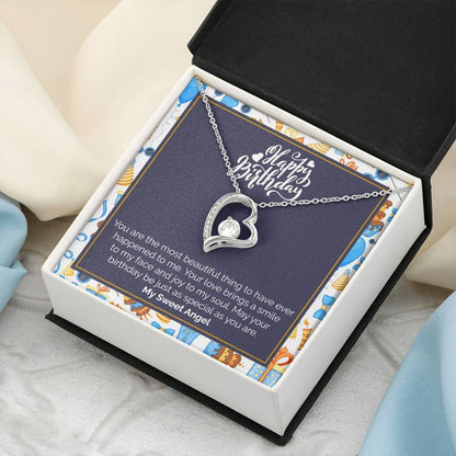 Daughter Birthday Gift From Mom Happy Birthday Sweetheart Infinity Necklace Gift From Mom To Daughter Forever Love Necklace