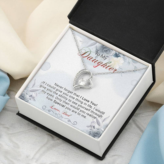 Gift For Daughter From Dad To My Daughter Necklace Daughter Gift From Dad Birthday Gift For Daughter From Dad Christmas Gift Forever Love Necklace