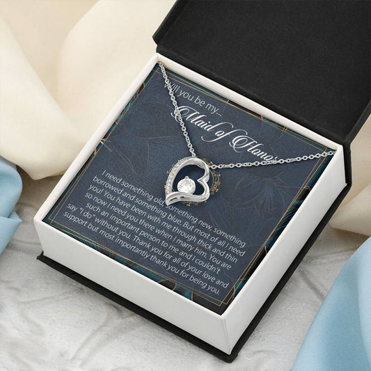 Will You Be My Maid Of Honor Necklace Gift Maid Of Honor Gift Necklace Maid Of Honor Wedding Gift Necklacemaid Of Honor Forever Love Forever Love Necklace