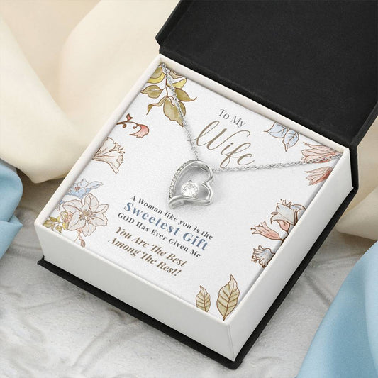 To My Wife Sweetest Gift 1 Forever Love Necklace