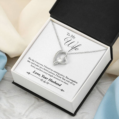To My Wife Necklace From Husband Forever Love Necklace