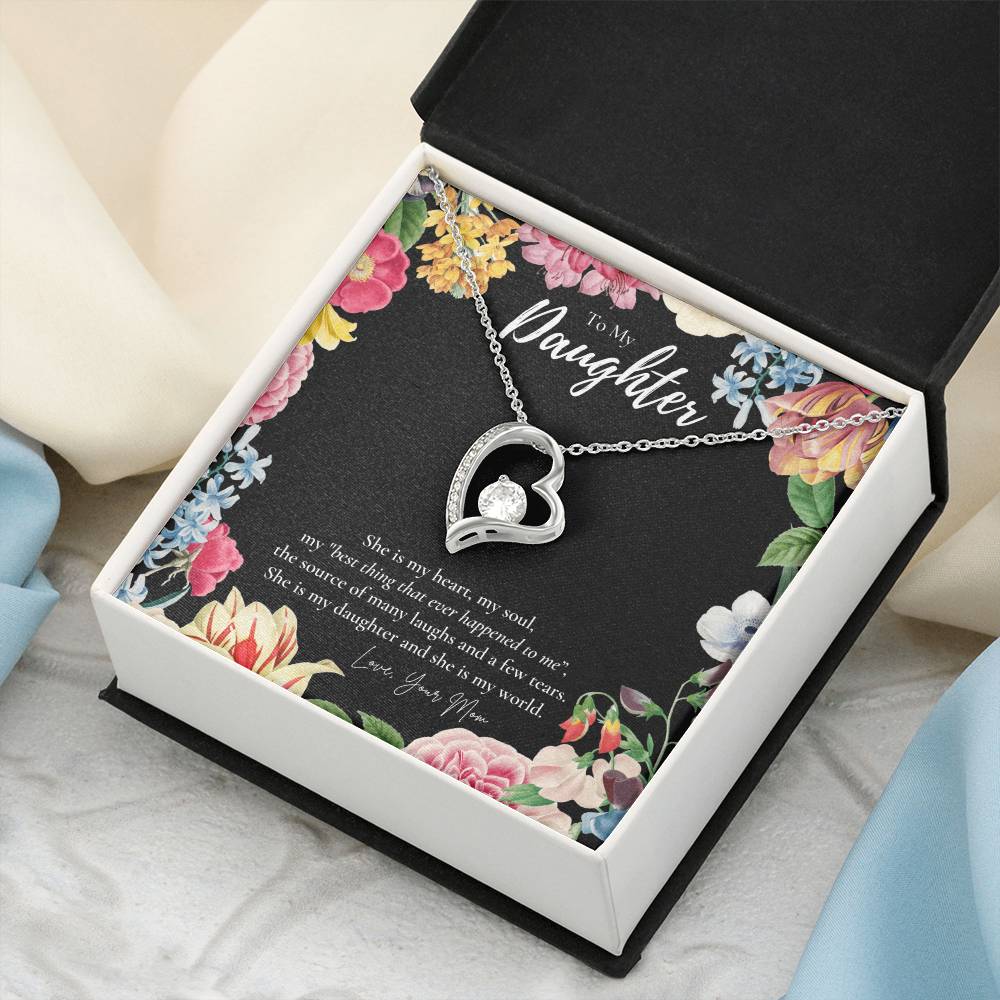Daughter Gift To My Daughter Necklace From Mom To My Daughter Necklace Gift For Daughter From Mom Forever Love Necklace