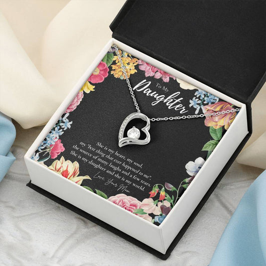 Daughter Gift To My Daughter Necklace From Mom To My Daughter Necklace Gift For Daughter From Mom Forever Love Necklace