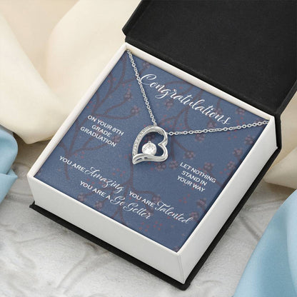 8Th Grade Graduation Gift For Her Graduation Gift For Daughter Niece Sister Granddaughter Middle School Graduation Forever Love Necklace