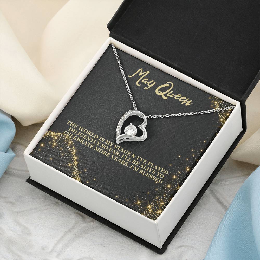 Born May Birthday Gift 3 Forever Love Necklace