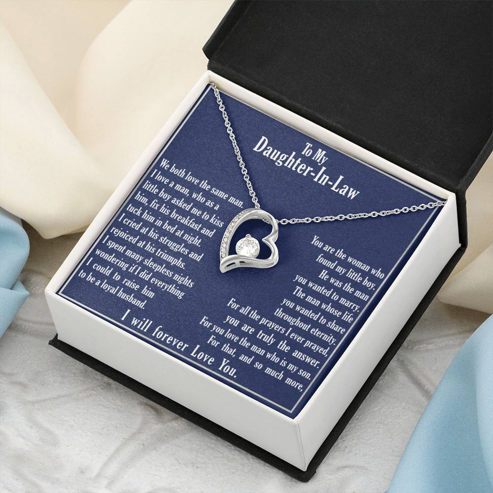 A Gift For Daughter In Law Forever Love Necklace - You Are Truly The Answer Forever Love Necklace