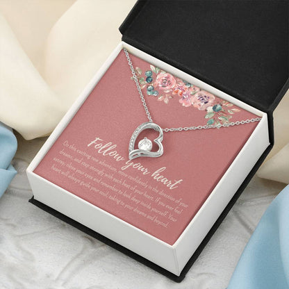 Follow Your Dream Trust Your Heart In Loving Memory Of Your Husband Memorial Gifts For Loss Of A Husband Forever Love Necklace