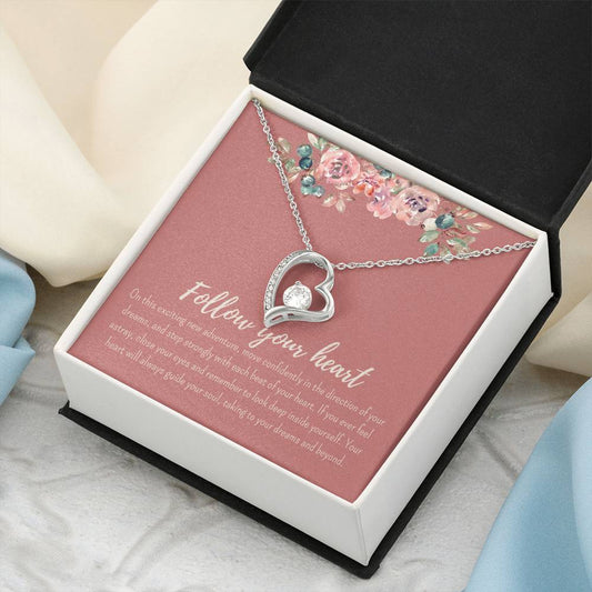 Follow Your Dream Trust Your Heart In Loving Memory Of Your Husband Memorial Gifts For Loss Of A Husband Forever Love Necklace