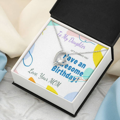 Forever Loved To My Daughter Pendant Necklace Gift Jewelry Necklace From Anniversary Daughter Mother Necklace Daughter Gift Forever Love Necklace