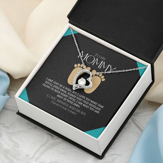 Baby Shower Gift New Mommy Necklace Pregnant Wife Gift To My Mommy I May Just Be A Bump But I Love You More Than You Ever Know To Mummy Forever Love Necklace