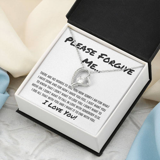 Forgive Me Apology Necklace Forever Love Necklace