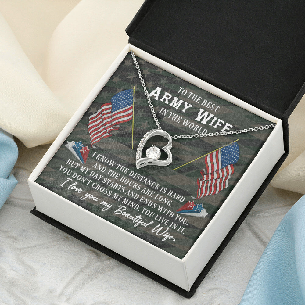 To The Best Army Wife Necklace Forever Love Necklace