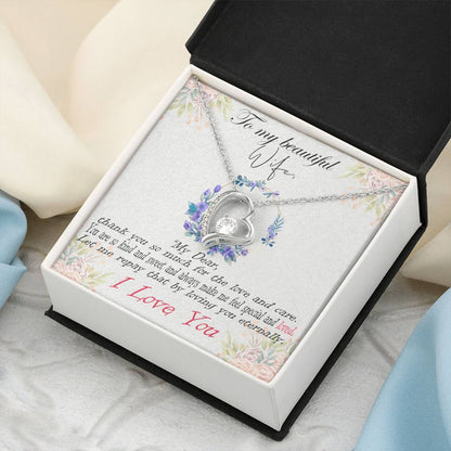 Gift For Beautiful Wife Forever Love Necklace