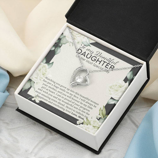 Bride Gift From Mom To Daughter On Wedding Day Gift For Daughter On Wedding Day From Mother Forever Love Necklace