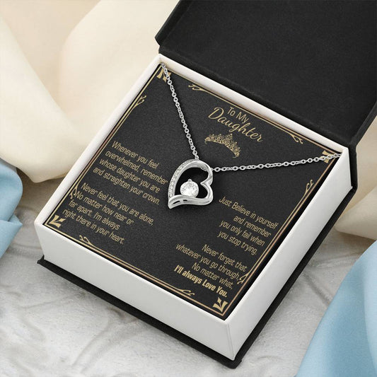 A Gift For Daughter Believe In Yourself Forever Love Necklace