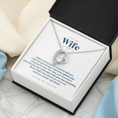 To My Wife Your Last Everything Gold Necklace Message Card 1 Forever Love Necklace
