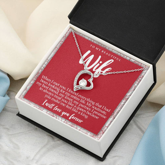 Forever Love Necklace And Message Card For Wife Forever Love Necklace