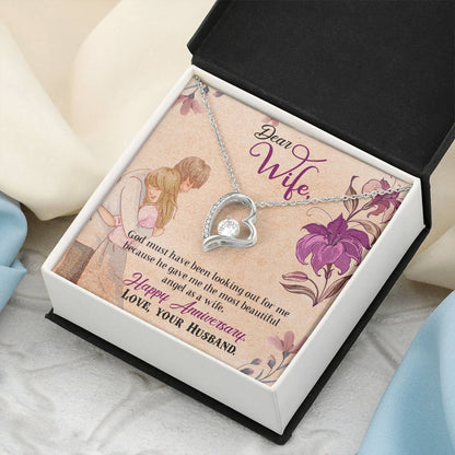 Dear Wife Happy Anniversary Heart Necklace 1 Forever Love Necklace