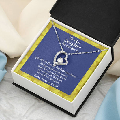 Daughter Graduation Necklace From Mom And Dad Graduation Gift For Daughter Graduation Present Jewelry Daughter Proud Of D Forever Love Necklace